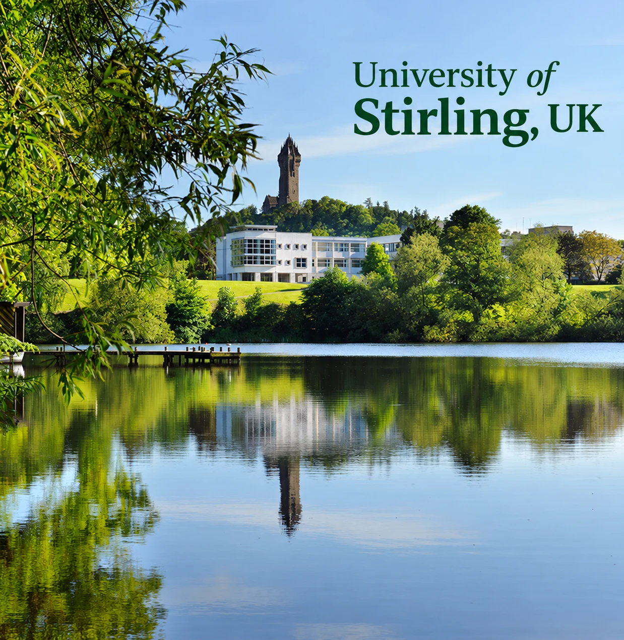 University of Stirling campus and loch